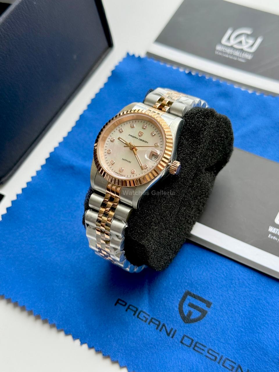 Pagani Design PD1794L Ladies Jubilee Date Two Tone Dial Watch in Pakistan – 31mm Elegant Stainless Steel Quartz Luxury Watch