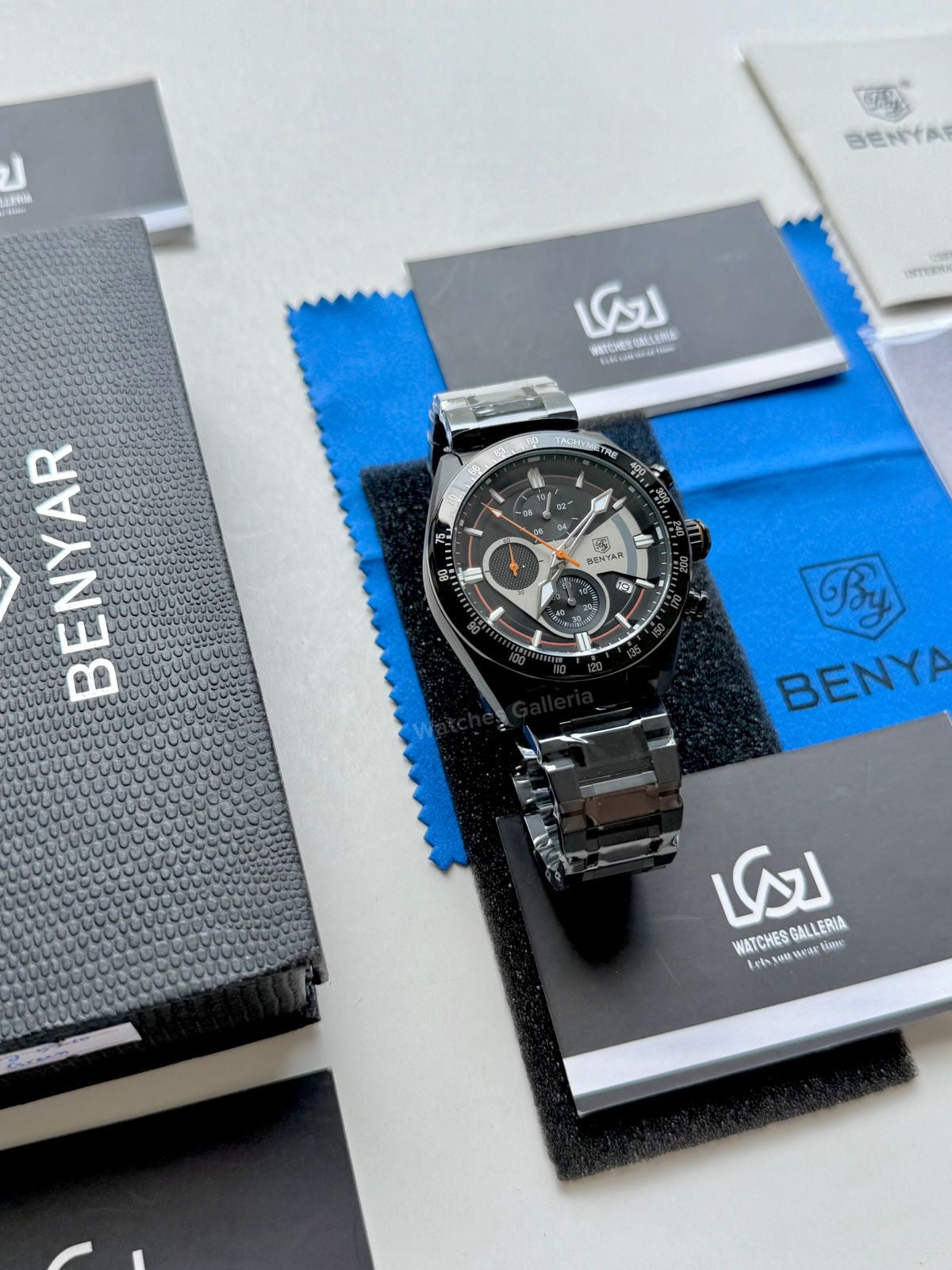 Benyar Chronograph Quartz (Black/Red) BY5201 Watches Galleria © Copyrights All Right Reserved