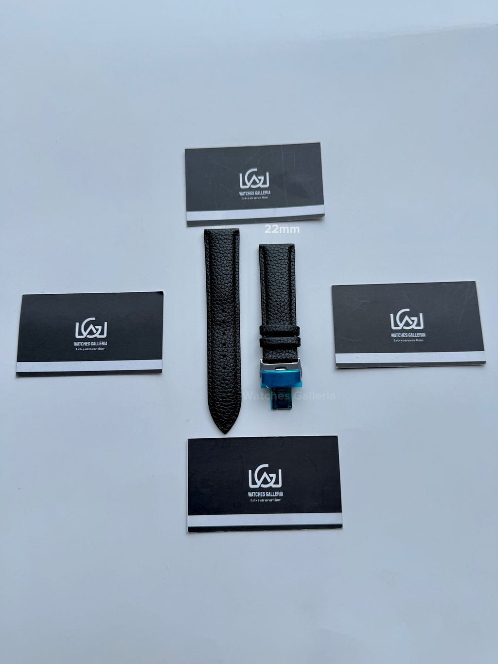 Premium Leather Strap 22mm | Master Lock Deployment Clasp | Universal Fit