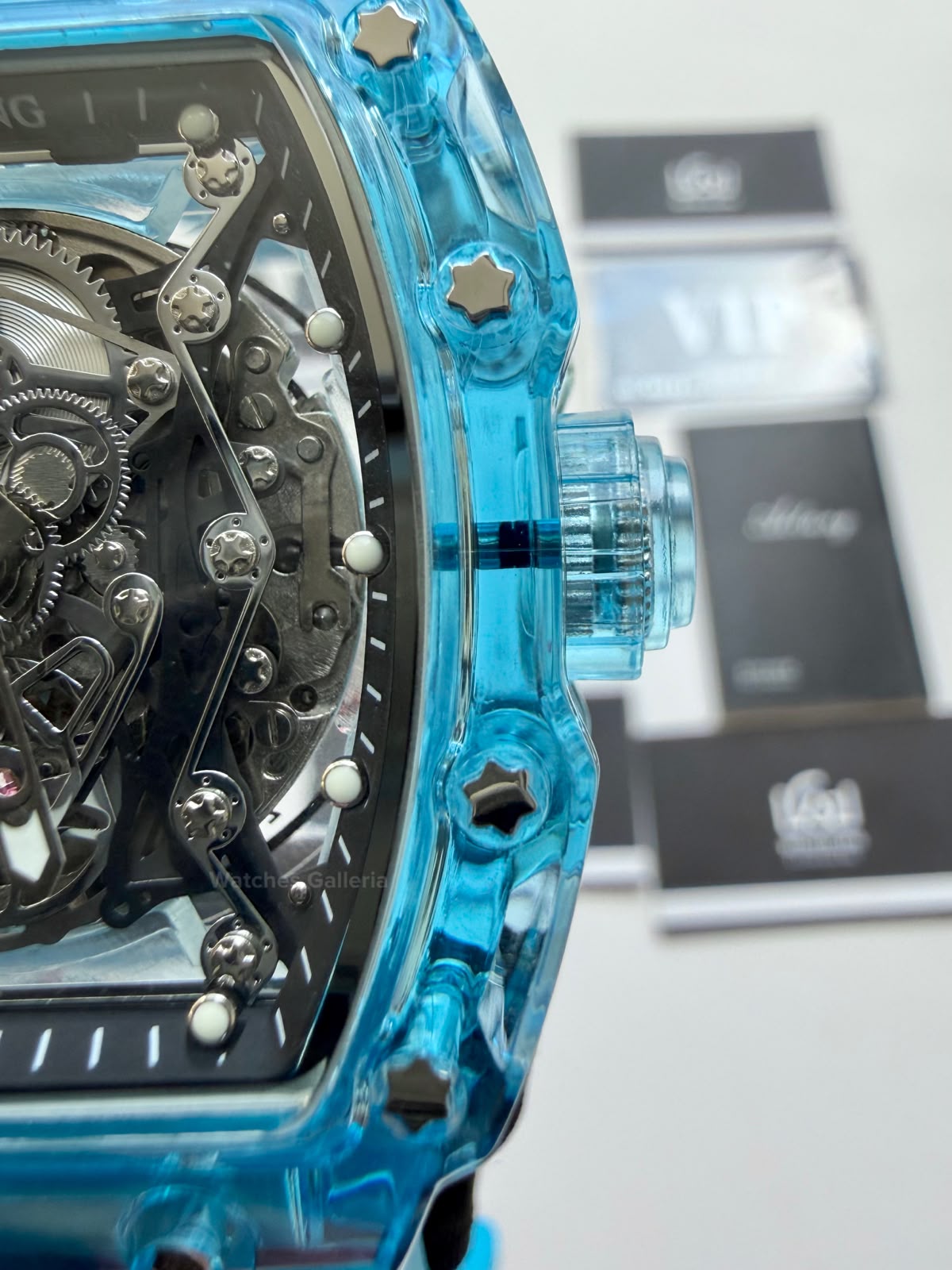 Ailang 8109 Skeleton Watch for Men White Blue Automatic Mechanical Watch Original Ailang Watch Pakistan