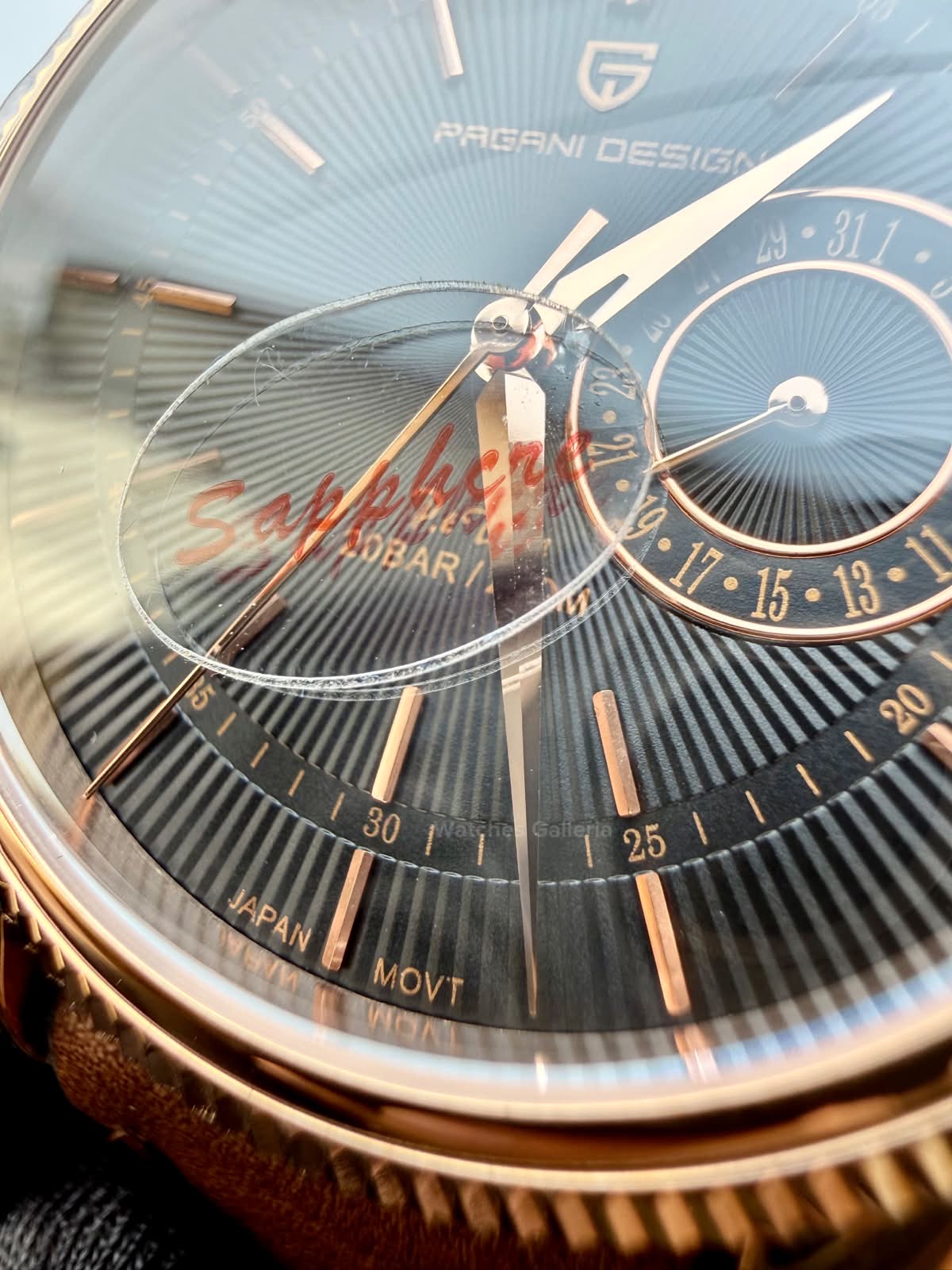Pagani Design PD1689 Classic Dress Watch 40mm – Seiko VH65 Quartz Movement, Sapphire Glass, 200M Water Resistance, Leather Strap