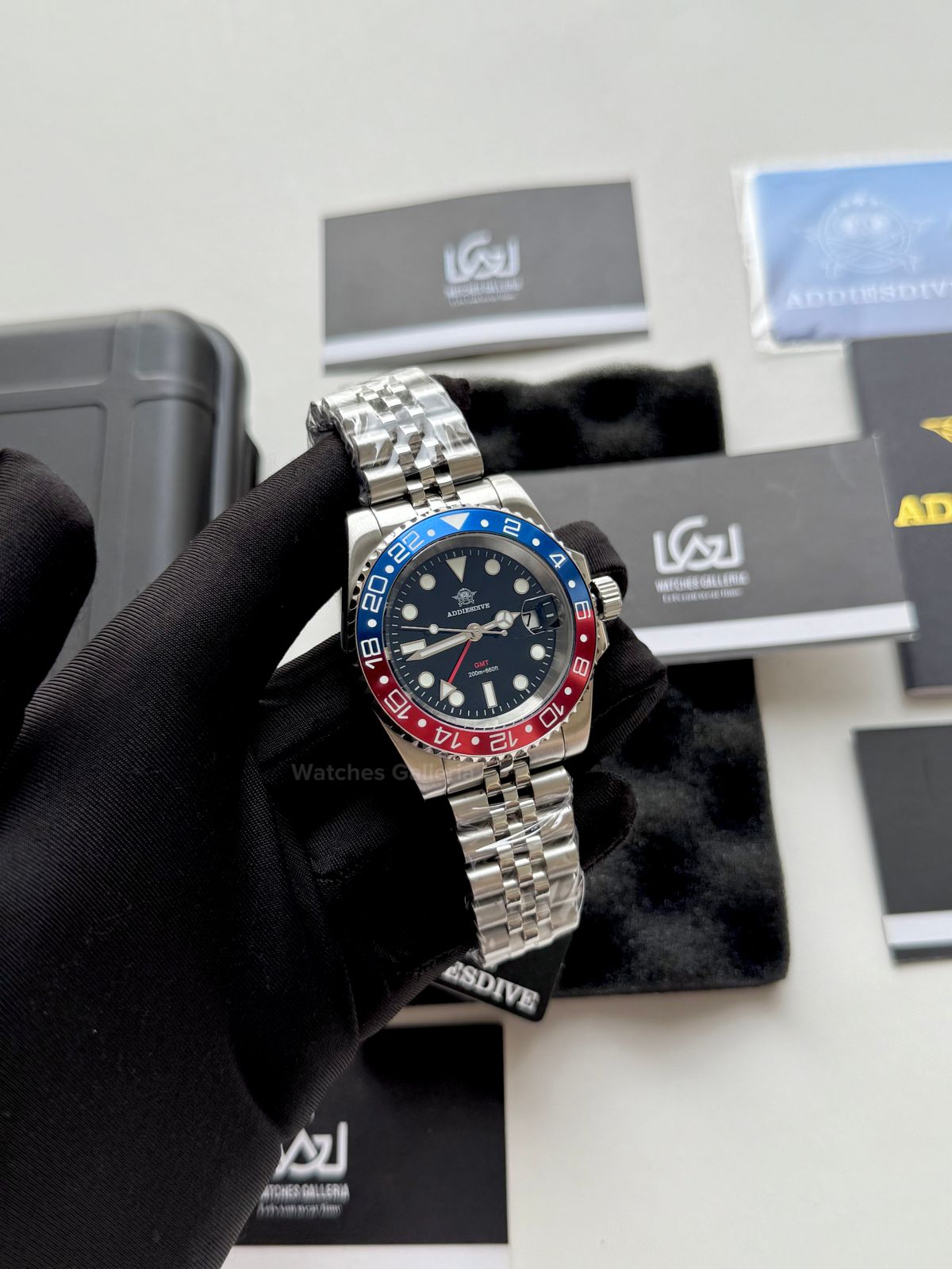 Addiesdive GMT Master Quartz (Pepsi) AD2050 Watches Galleria © Copyrights All Right Reserved