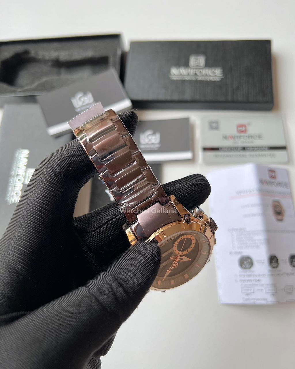 Naviforce Dual Display Quartz Watch (Brown) NF9163