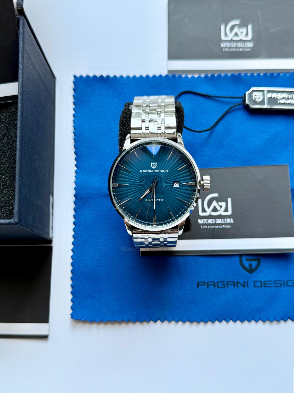 Pagani Design PD2770 Cocktail Black Dial Automatic Watch – Complete Calendar | Seagull 2813 | Leather Strap | Pagani Design Cocktail Watch | Buy Pagani Design in Pakistan