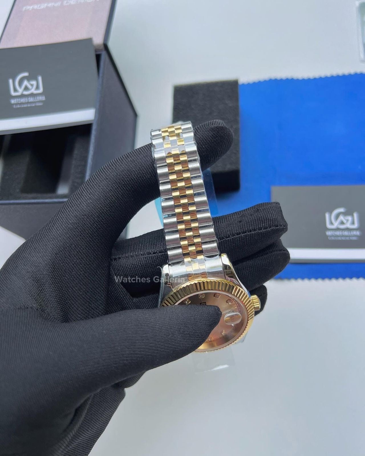 Pagani Design DateJust Stones Dial Automatic (Gold) PD1645 Watches Galleria