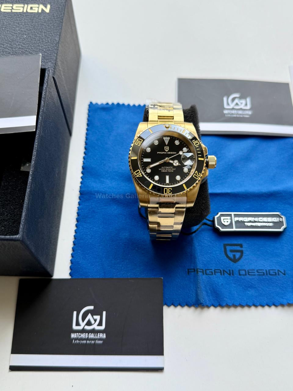 Pagani Design PD1661 Submariner (Gold Black) Pagani Design in Pakistan