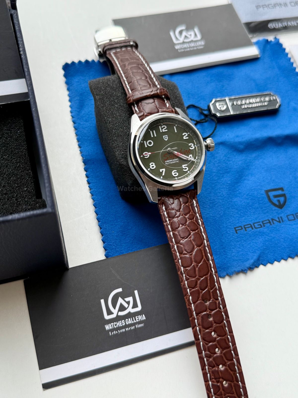 Pagani Design PD1717 Spirit Pilot Automatic (Green Leather Exclusive) Pagani Design in Pakistan