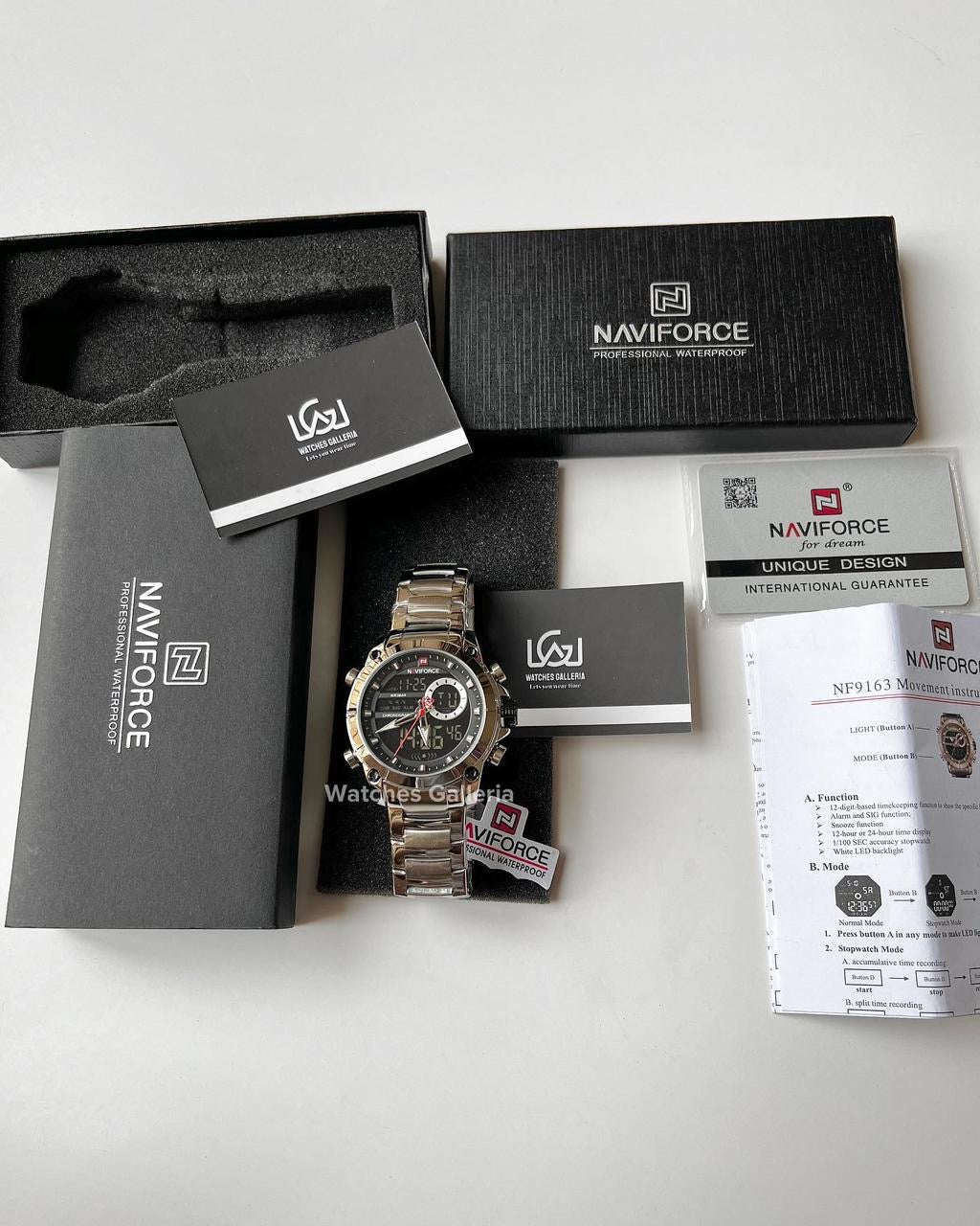 Naviforce Dual Display Quartz Watch (Silver) NF9163