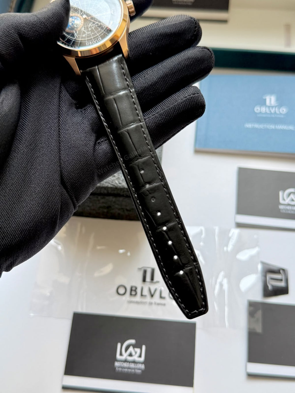 OBLVLO GC (Black Rose Gold) Grand Complications Celestial Automatic Watch Brown & Black Dial with Rose Gold Details, Moving Constellation & Earth Display – OBLVLOGC | Oblvlo