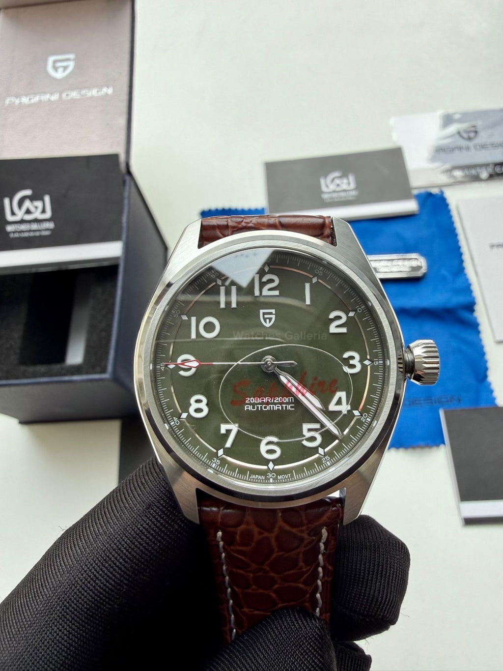 Pagani Design PD1717 Spirit Pilot Automatic (Green Leather Exclusive) Pagani Design in Pakistan