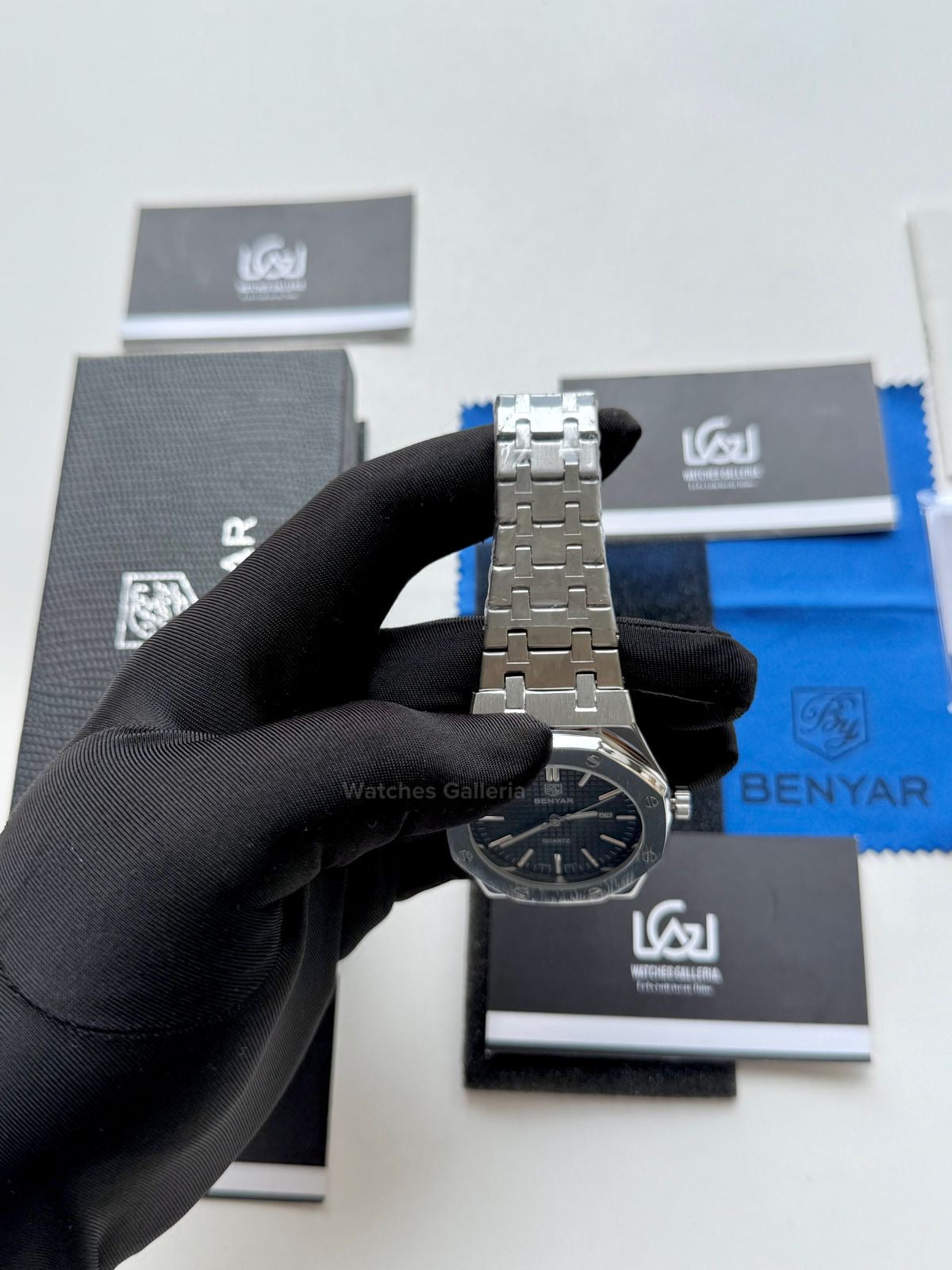 Benyar Royal Oak V2 Quartz (Black) By5156 Watches Galleria © Copyrights All Right Reserved