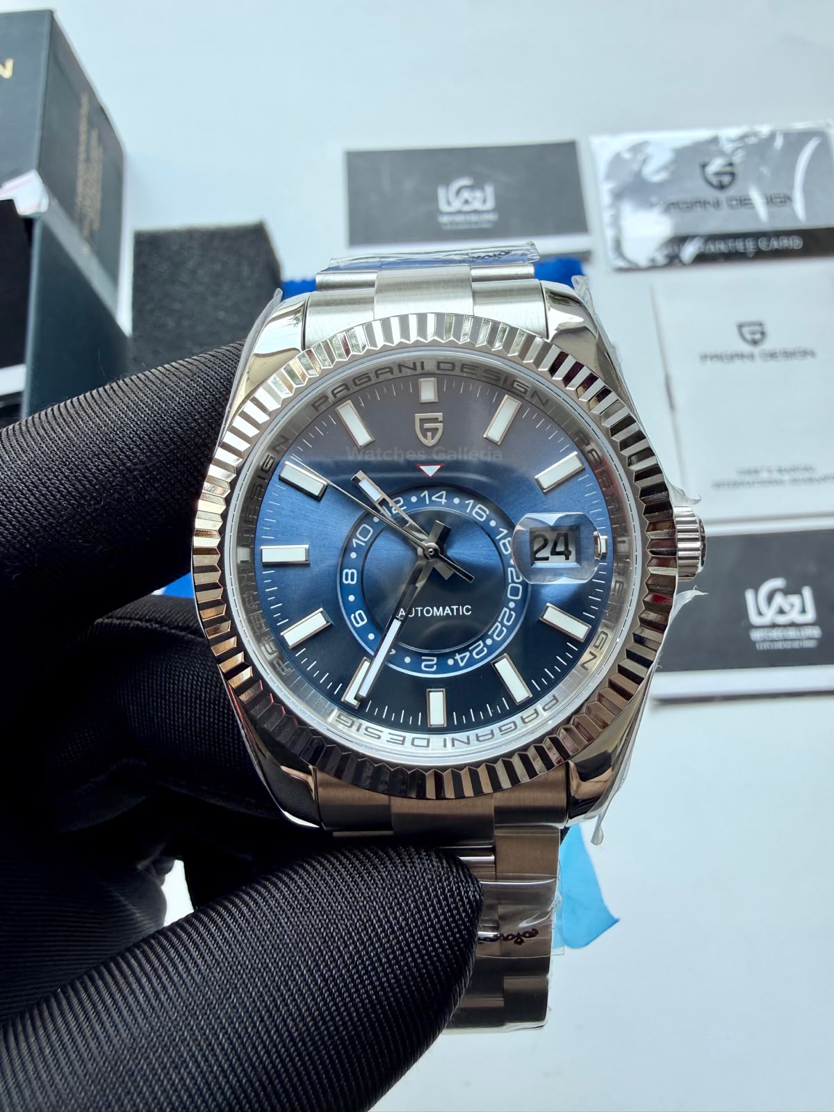 Pagani Design PD1888 Sky Dweller Oyster Blue Automatic GMT Watch for Men Sapphire Crystal Original Pagani Design Watch Pakistan