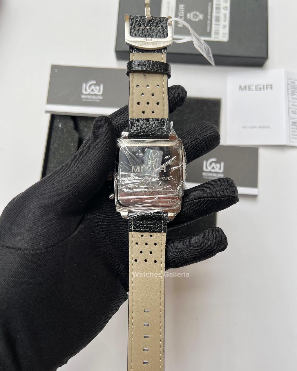 Megir Monaco Chronograph Quartz (Black) ML2182