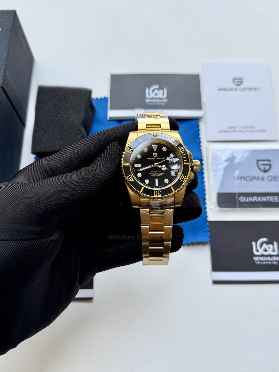 Pagani Design PD1661 Submariner (Gold Black) Pagani Design in Pakistan