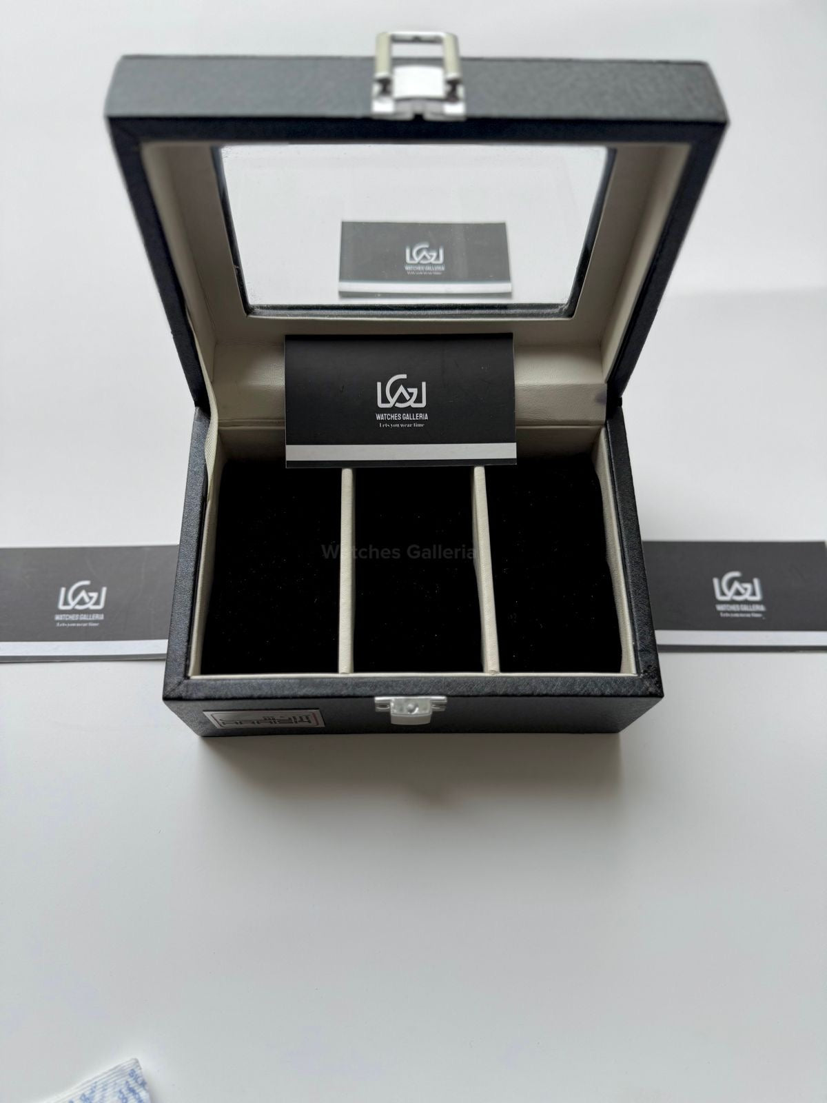 Watch Organizer Box (Black/White) | 3 Slots Watch Box | Watch Storage Box | Watch Box