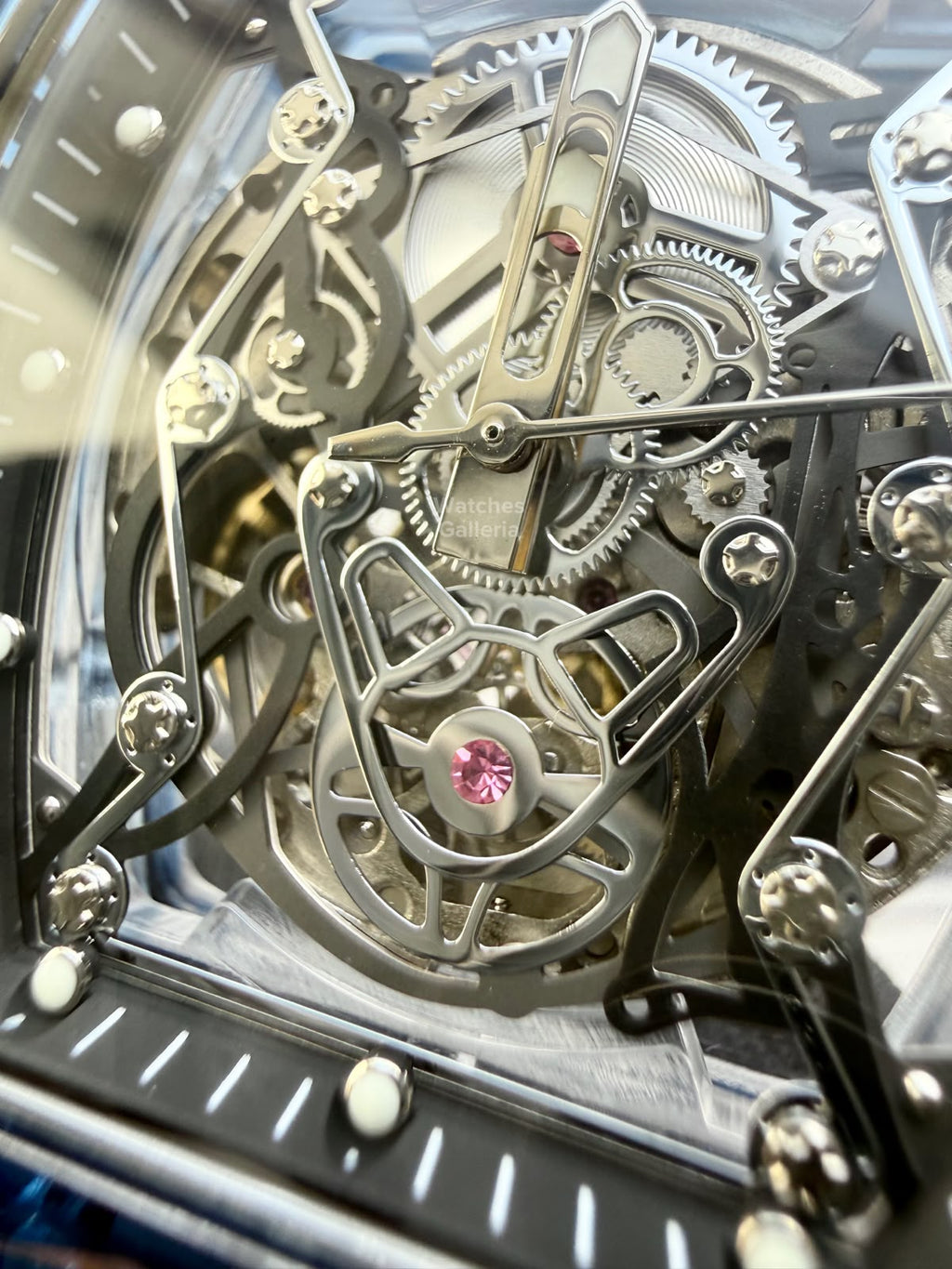 Ailang 8109 Skeleton Watch for Men White Blue Automatic Mechanical Watch Original Ailang Watch Pakistan