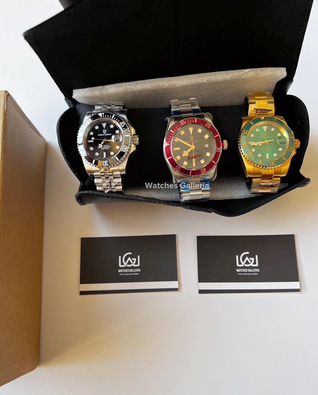 Watch Travel Roll by Watches Galleria 3 Slots (Black)