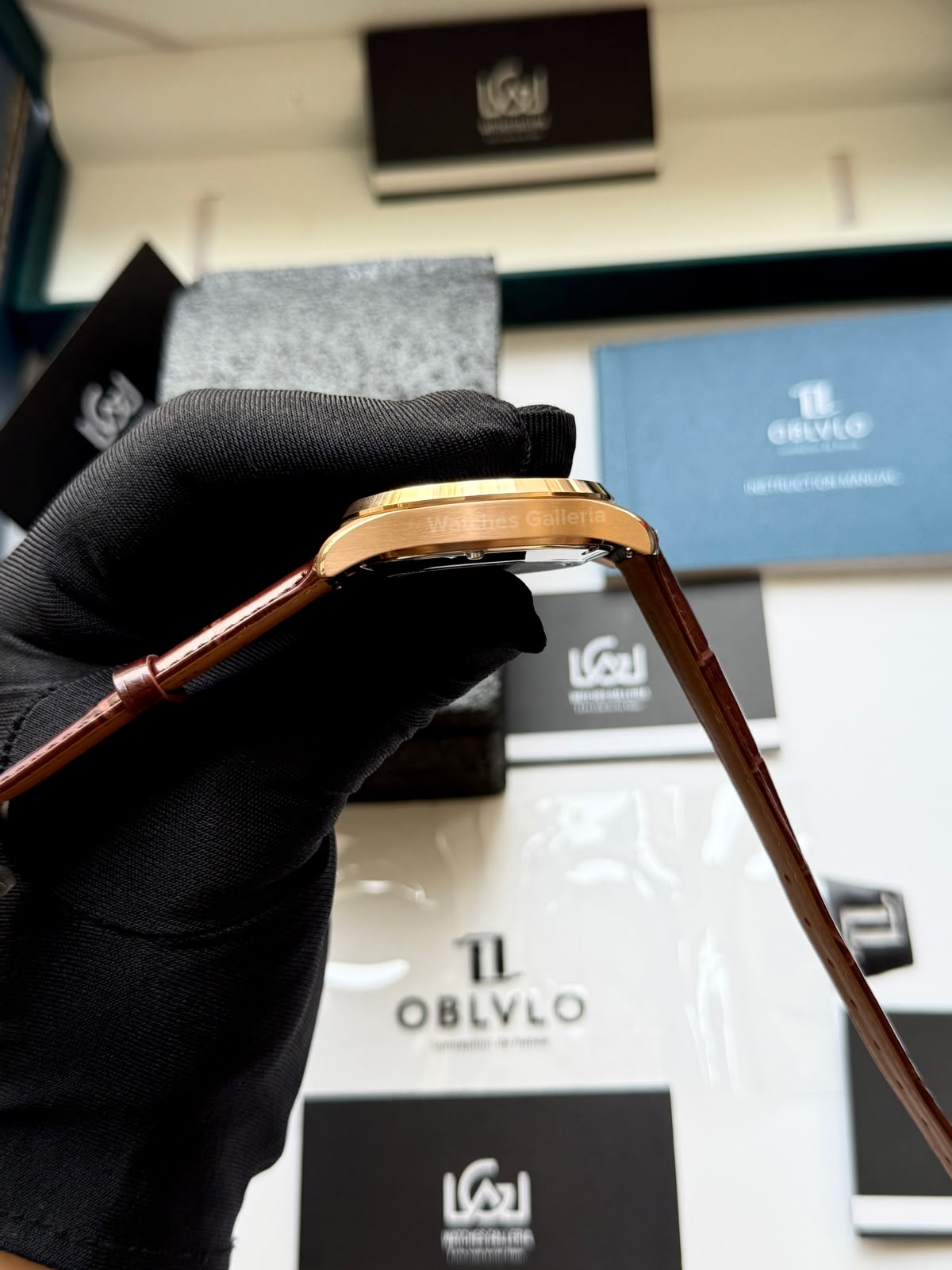 OBLVLO GC (Brown Rose Gold Blue) Grand Complications Celestial Automatic Watch Brown & Black Dial with Rose Gold Details, Moving Constellation & Earth Display – OBLVLOGC | Oblvlo