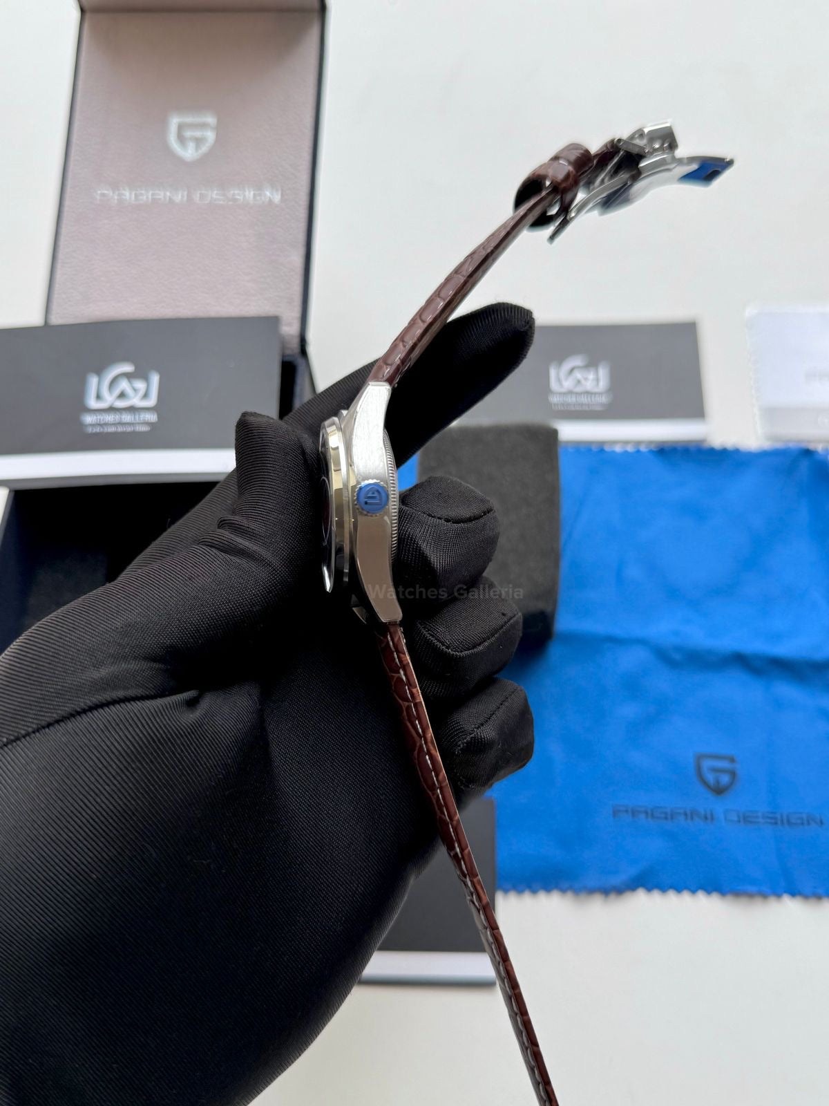 Pagani Design PD1717 Spirit Pilot (Blue/Brown Leather Exclusive) Pagani Design Watch Pakistan