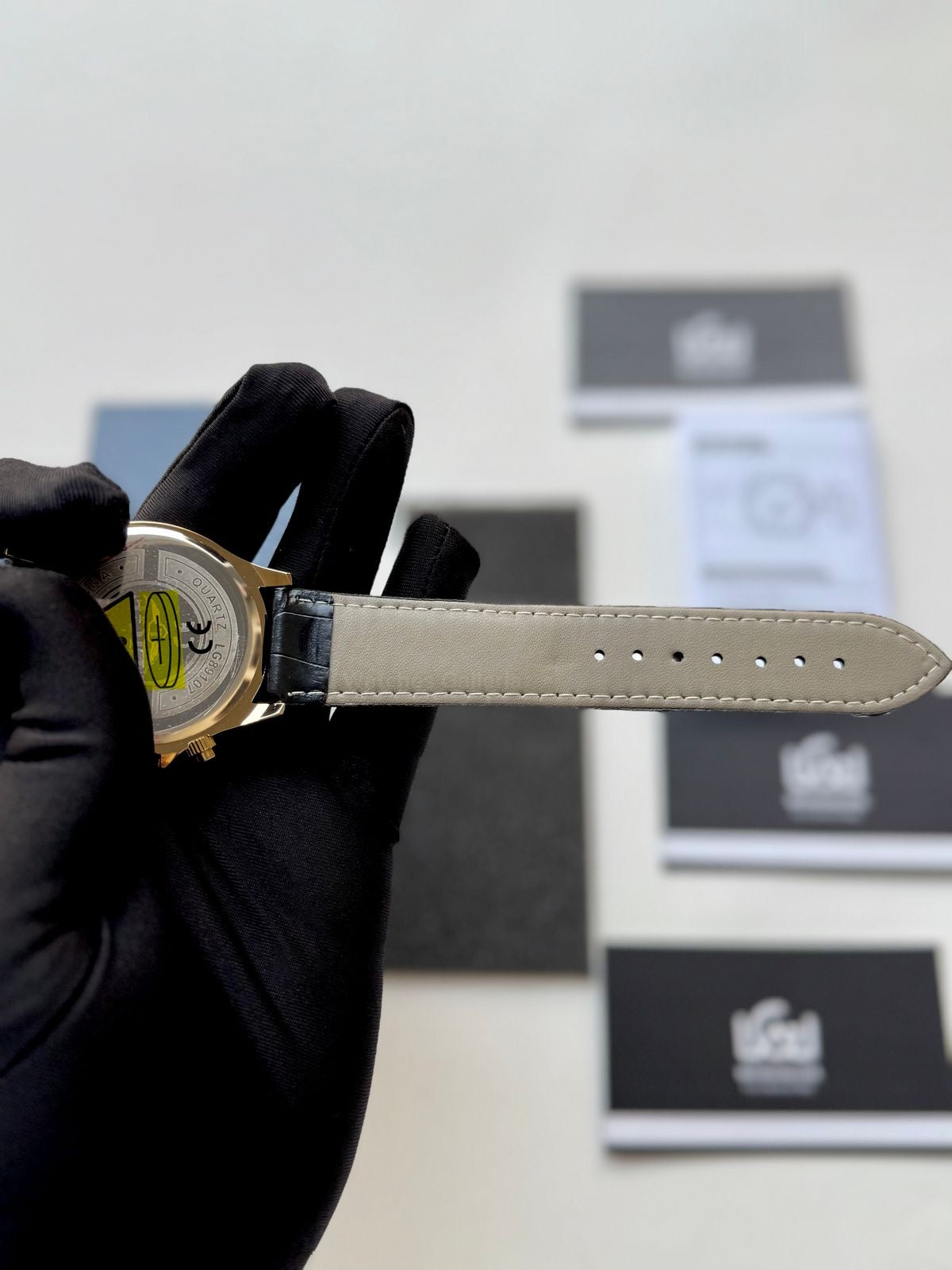 Lige Watch LG89107 Moonphase Chronograph (Black/Gold) Lige Watch in Pakistan