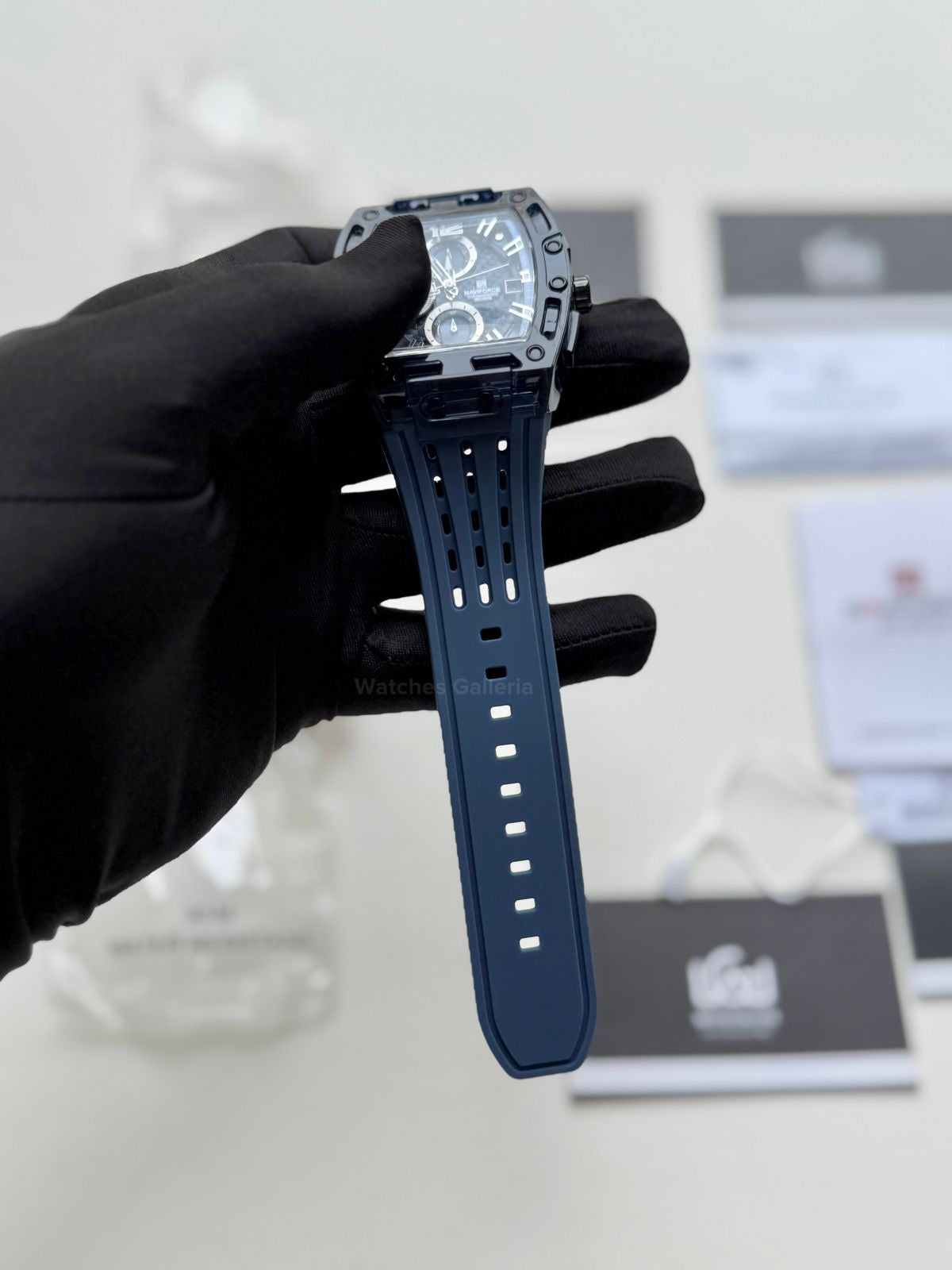 Naviforce NF7105 Tonneau (Blue) Naviforce Watch Pakistan