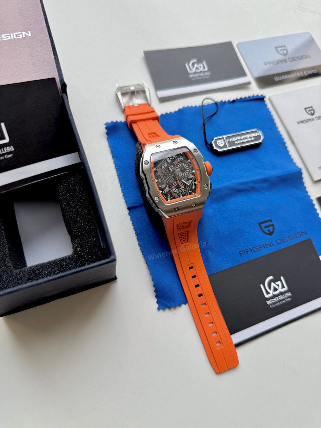 Pagani Design Tonneau Calendar Quartz PDys012 (Orange) Pagani Design in Pakistan