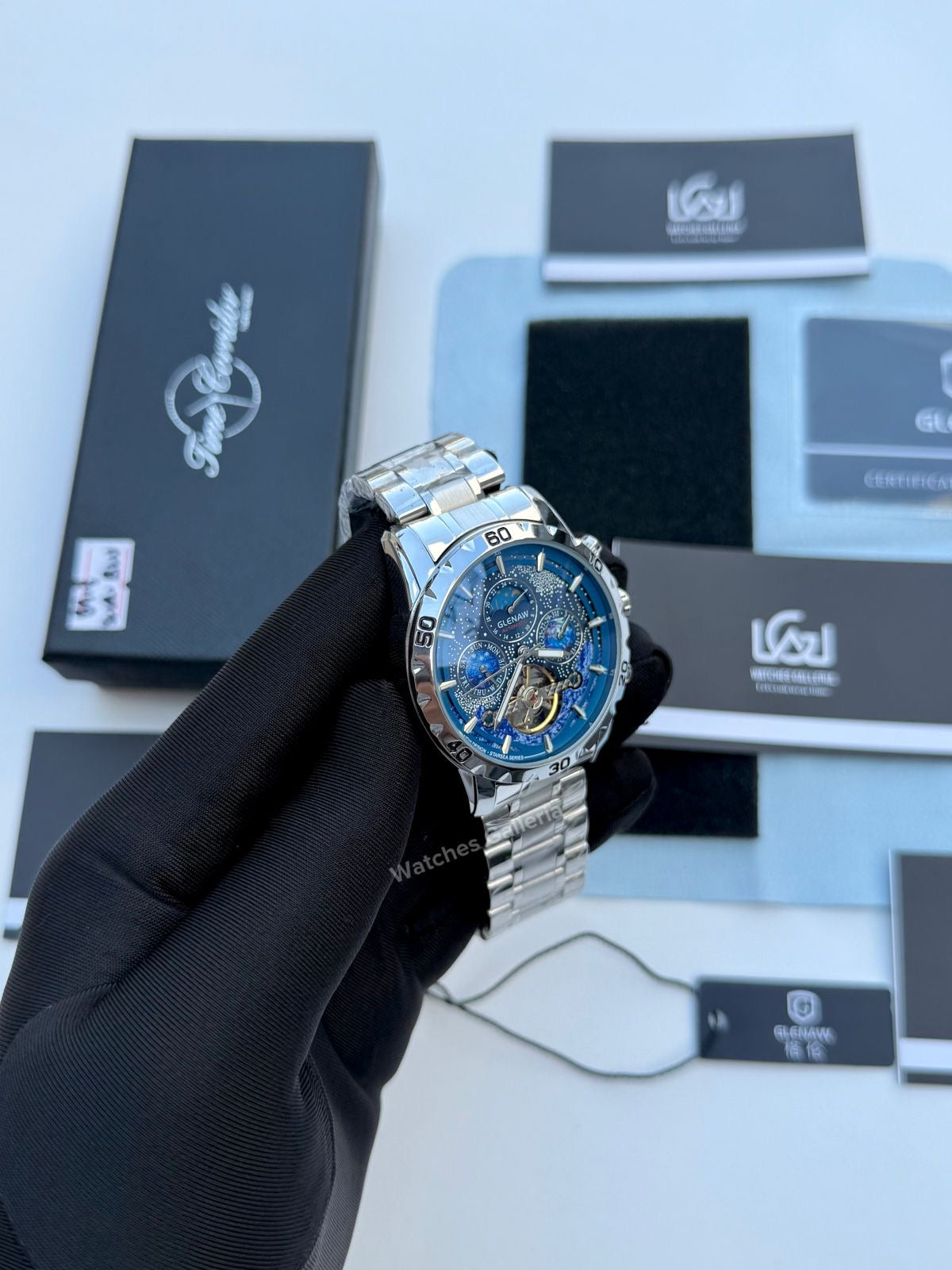 Glenaw Moonphase Automatic (Blue) GL8919 Watches Galleria