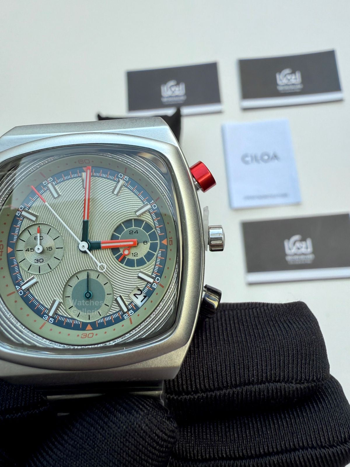 Ciloa Chronograph Steel (Green) ciloa611 Watches Galleria