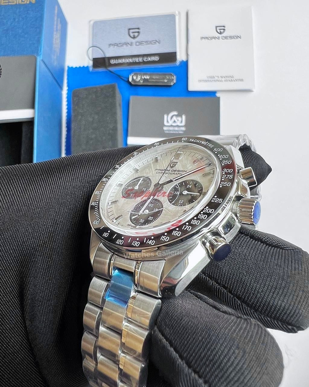 Pagani Design Speedmaster Moonwatch Quartz (White Meteorite) PD1701