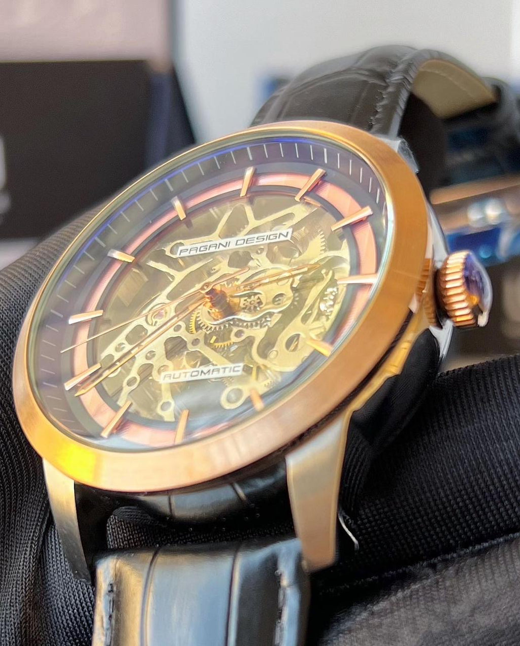 Pagani Design Skeleton Automatic (Black/Gold) PD1638