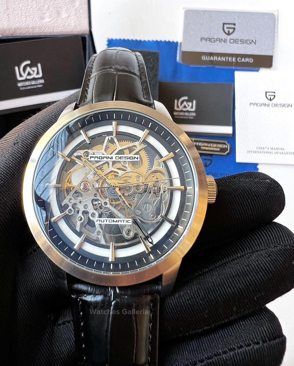 Pagani Design Skeleton Automatic (Black/Silver) PD1638