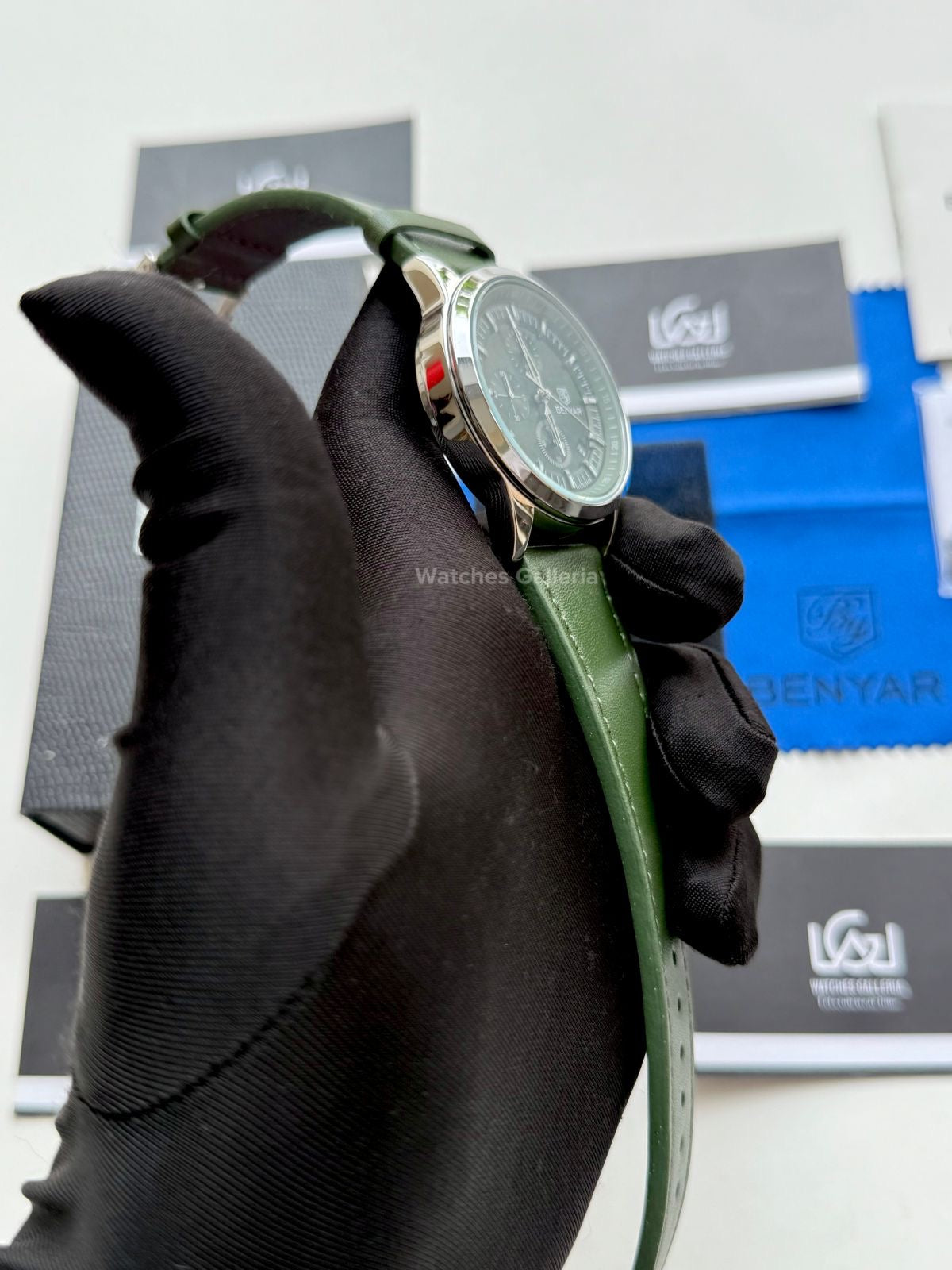 Benyar Pilot Chronograph Quartz (Green) BY5210 Watches Galleria