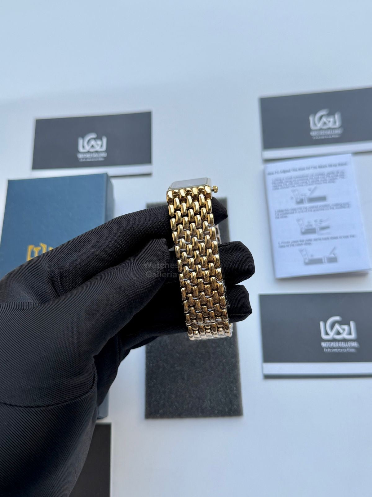 Lige 89156 Tank Women Watch Quartz (Gold/Black) Lige Women Watch