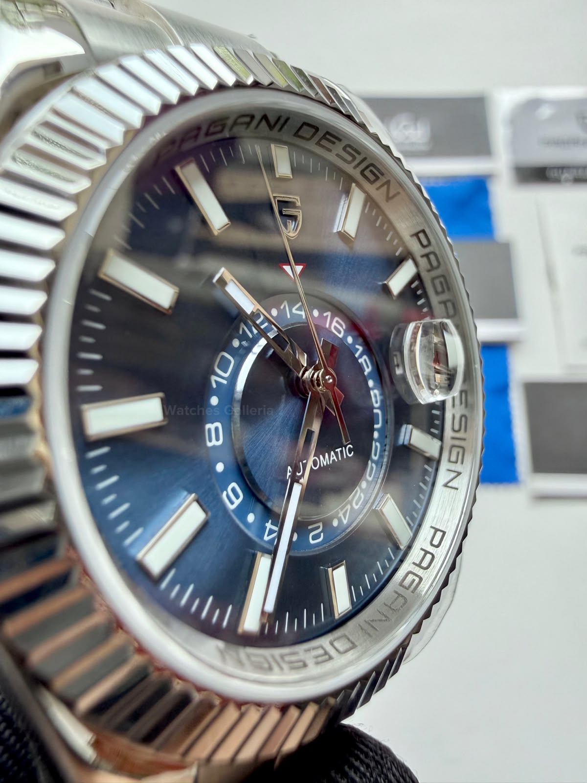 Pagani Design PD1888 Sky Dweller Oyster Blue Automatic GMT Watch for Men Sapphire Crystal Original Pagani Design Watch Pakistan