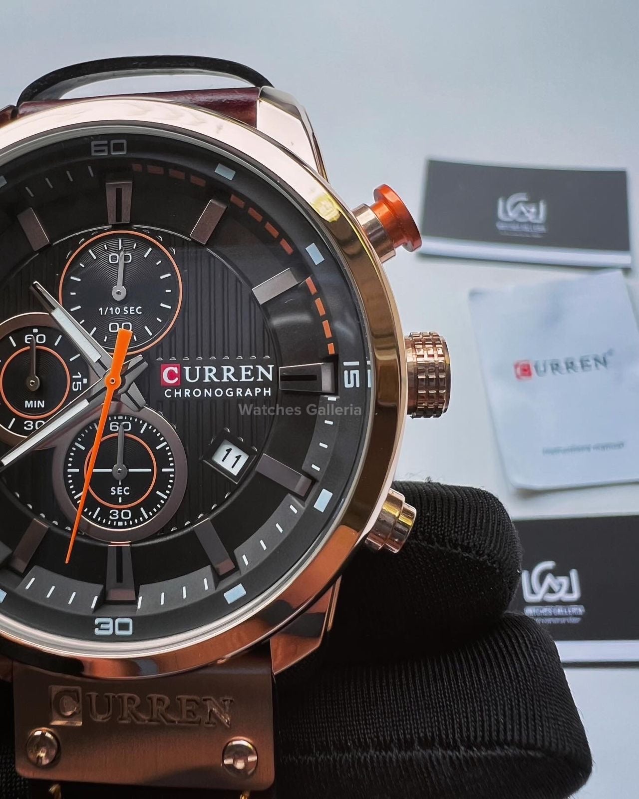 Curren Chronograph (Rose Gold Brown) C8921 Watches Galleria