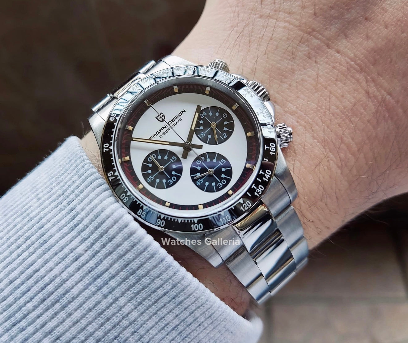 Pagani Design Paul Newman Daytona (White/Red) PD1676