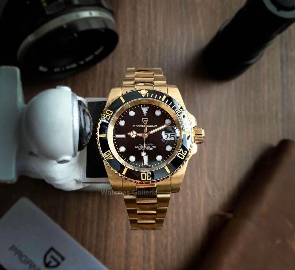 Pagani Design PD1661 Submariner (Gold Black) Pagani Design in Pakistan