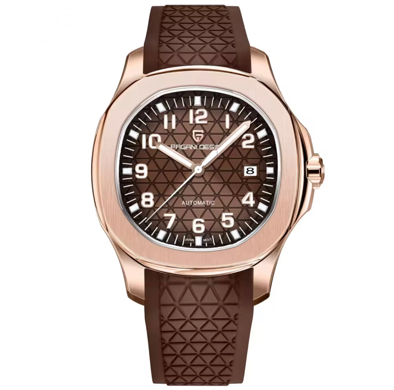Pagani Design PD-YS031 Brown Rose Gold Luxury Automatic Watch | Miyota 8215 | Sapphire Crystal | 100M Water Resistant