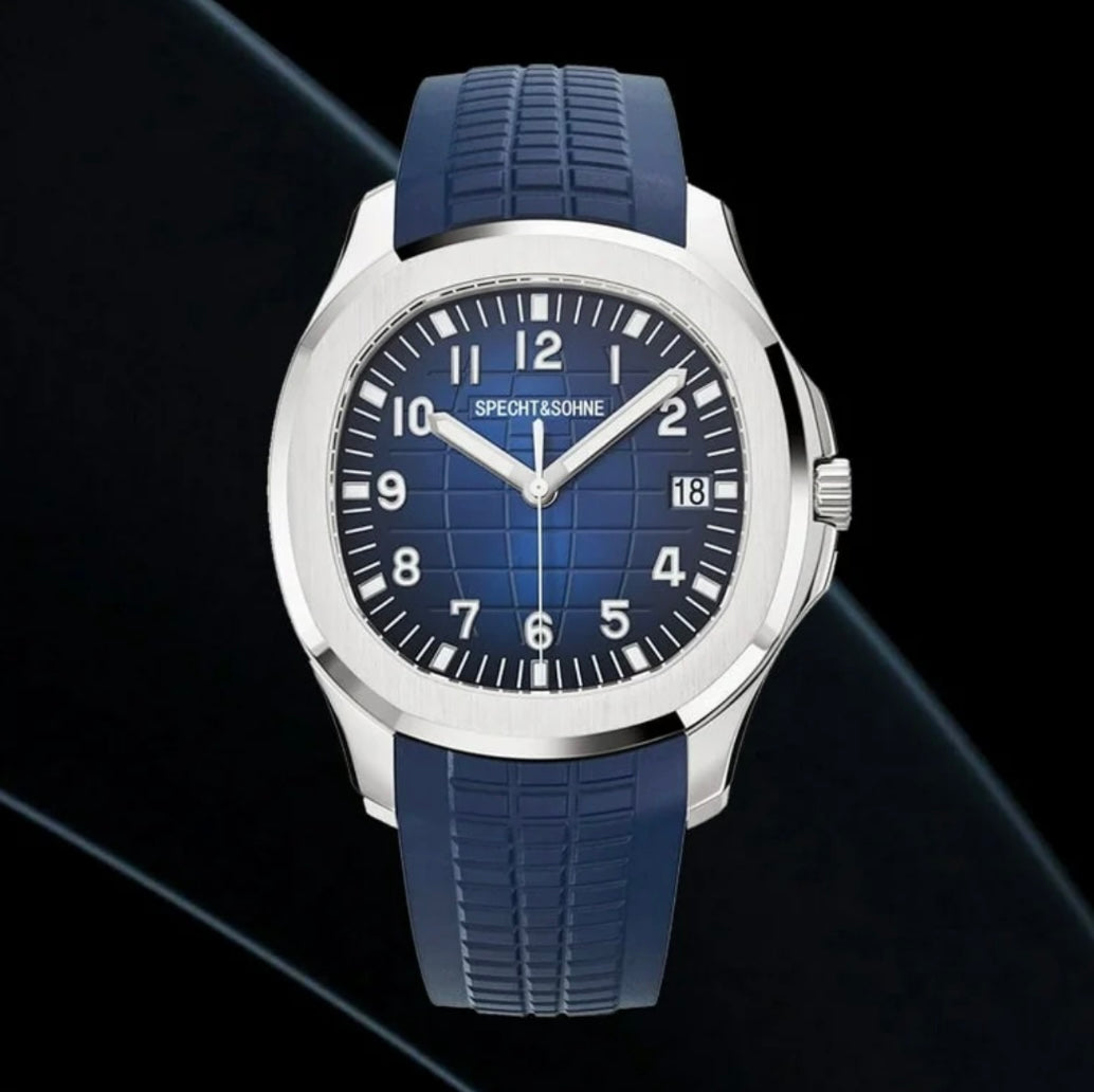 Specht & Sohne SP0008A1 Aquanaut Blue Automatic Watch – Miyota 8215 Sapphire Crystal 40mm