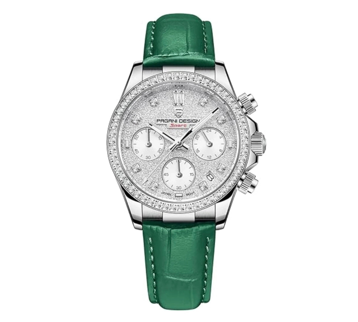 Pagani Design Daytona Stones Quartz Unisex (Green) PD1730