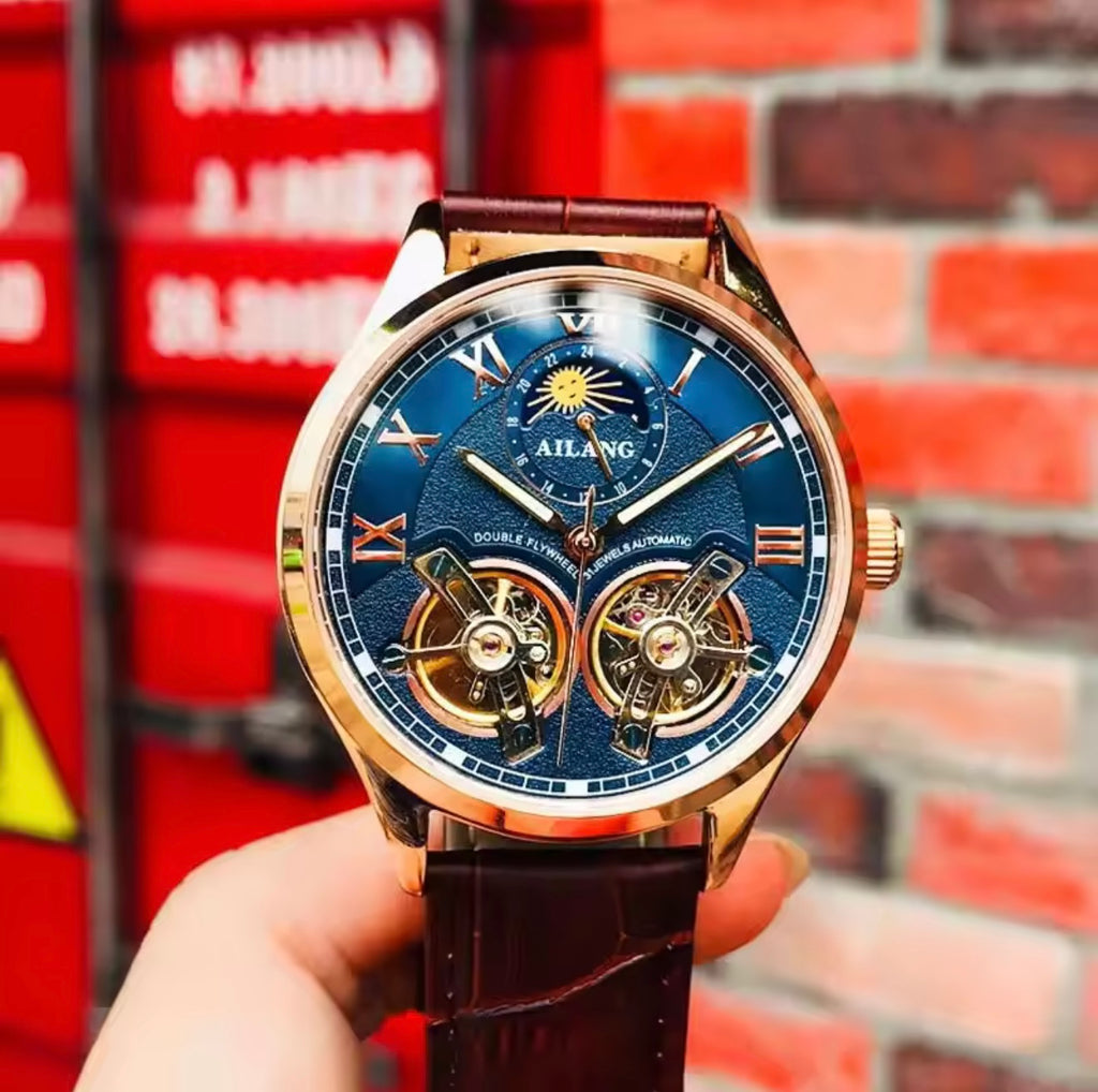 Ailang Double Flywheel Automatic (Brown/Blue) AL8822
