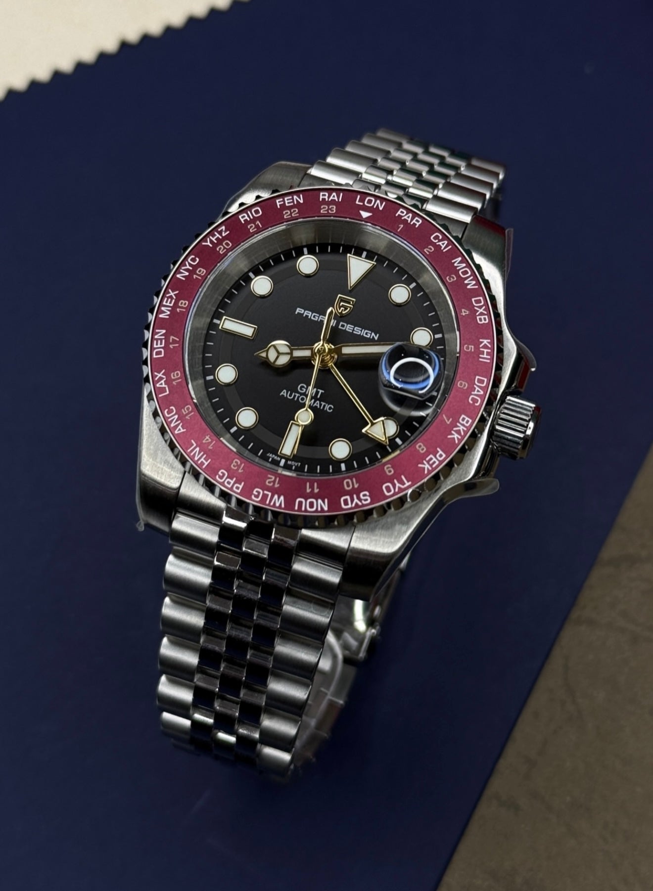 Pagani Design World Time GMT Automatic (Red) PD1758 "Discontinued"