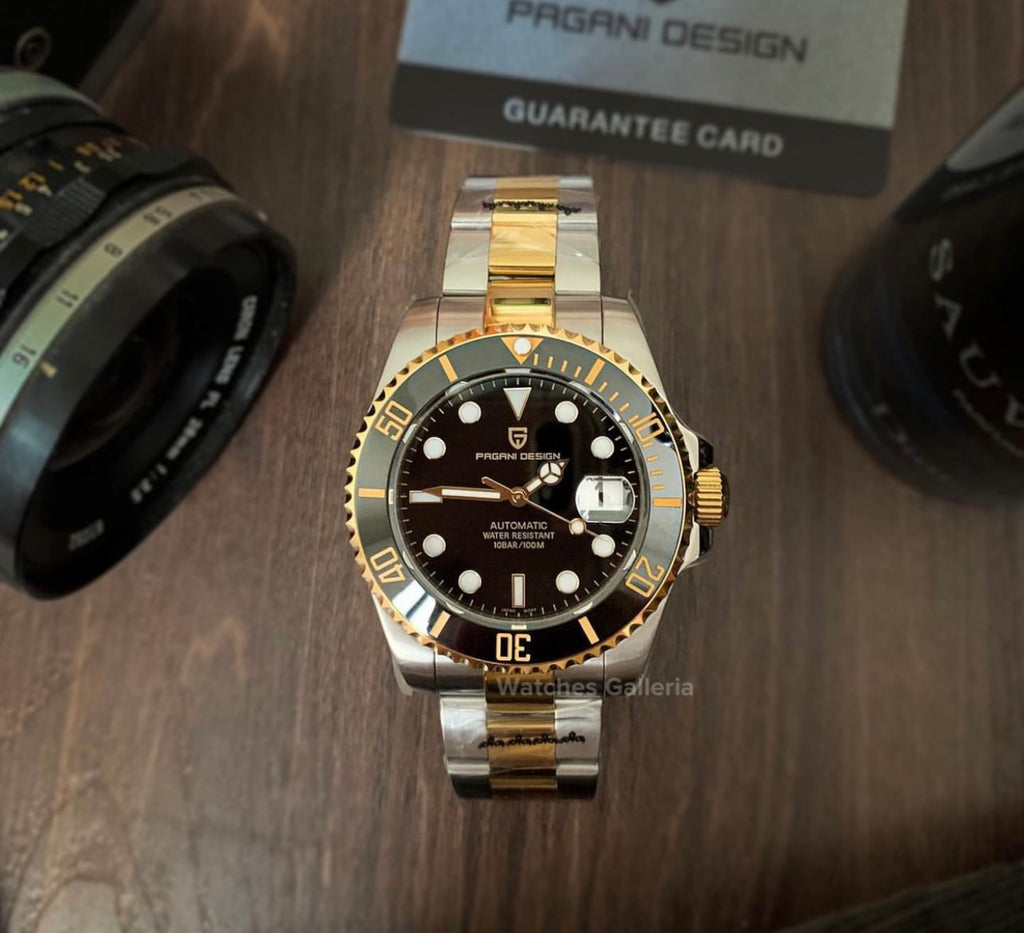 Pagani Design Submariner Automatic PD1639 (Gold Black) Pagani Design in Pakistan