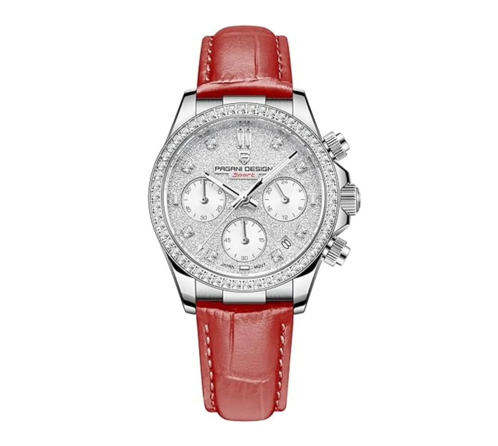 Pagani Design Daytona Stones Quartz Unisex (Red) PD1730
