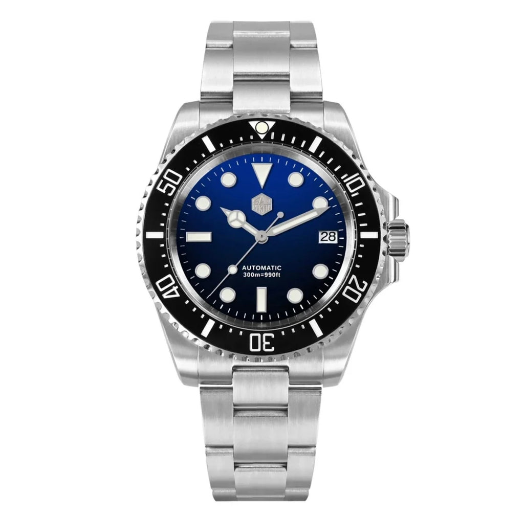 San Martin SN0111 Automatic Dive Watch | Silver Deep Sea Dial Submariner Style Men’s Watch | Discontinued Model