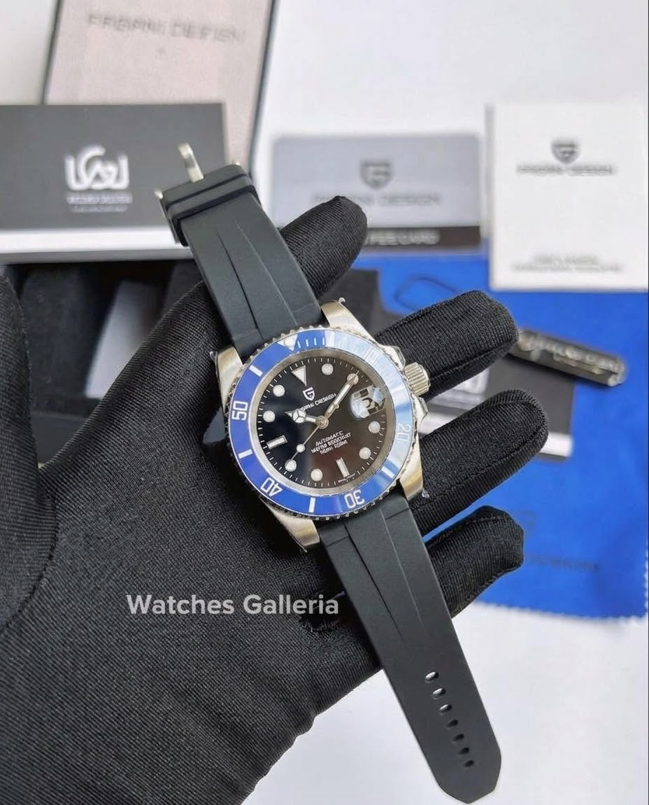 Pagani Design PD1661 Submariner (Smurf Black) Automatic Dive Watch 40mm Sapphire Crystal Ceramic Bezel Smurf Black