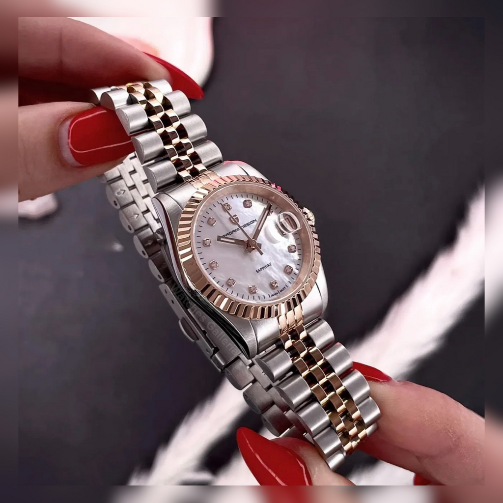 Pagani Design PD1794L Ladies Jubilee Date Two Tone Dial Watch in Pakistan – 31mm Elegant Stainless Steel Quartz Luxury Watch