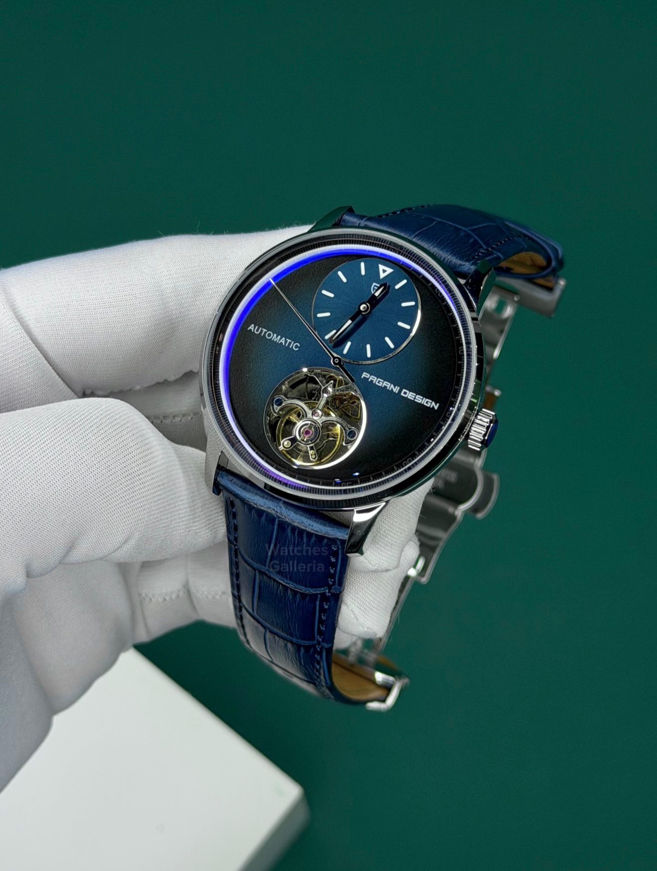 Pagani Design PD1796 Tourbillon Blue in Pakistan – Luxury Automatic Mechanical Men’s Watch with Sapphire Crystal & Exhibition Back