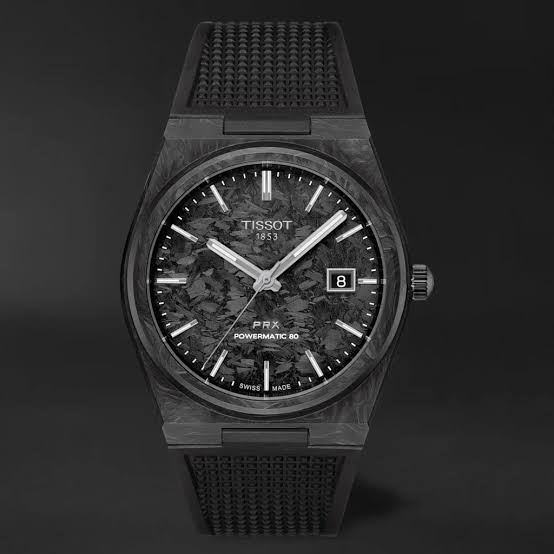 Tissot PRX Forged Carbon Original 40.5mm Swiss Automatic Powermatic 80 Men’s Watch | Sapphire Crystal | 80-Hour Power Reserve | 100M Water Resistant “ORIGINAL”