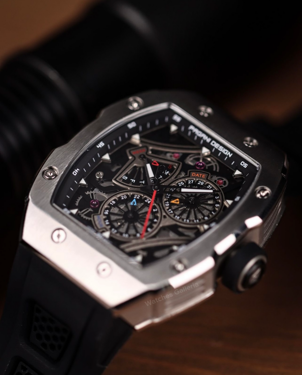 Pagani Design Tonneau Calendar Quartz PDys012 (Black) Pagani Design in Pakistan